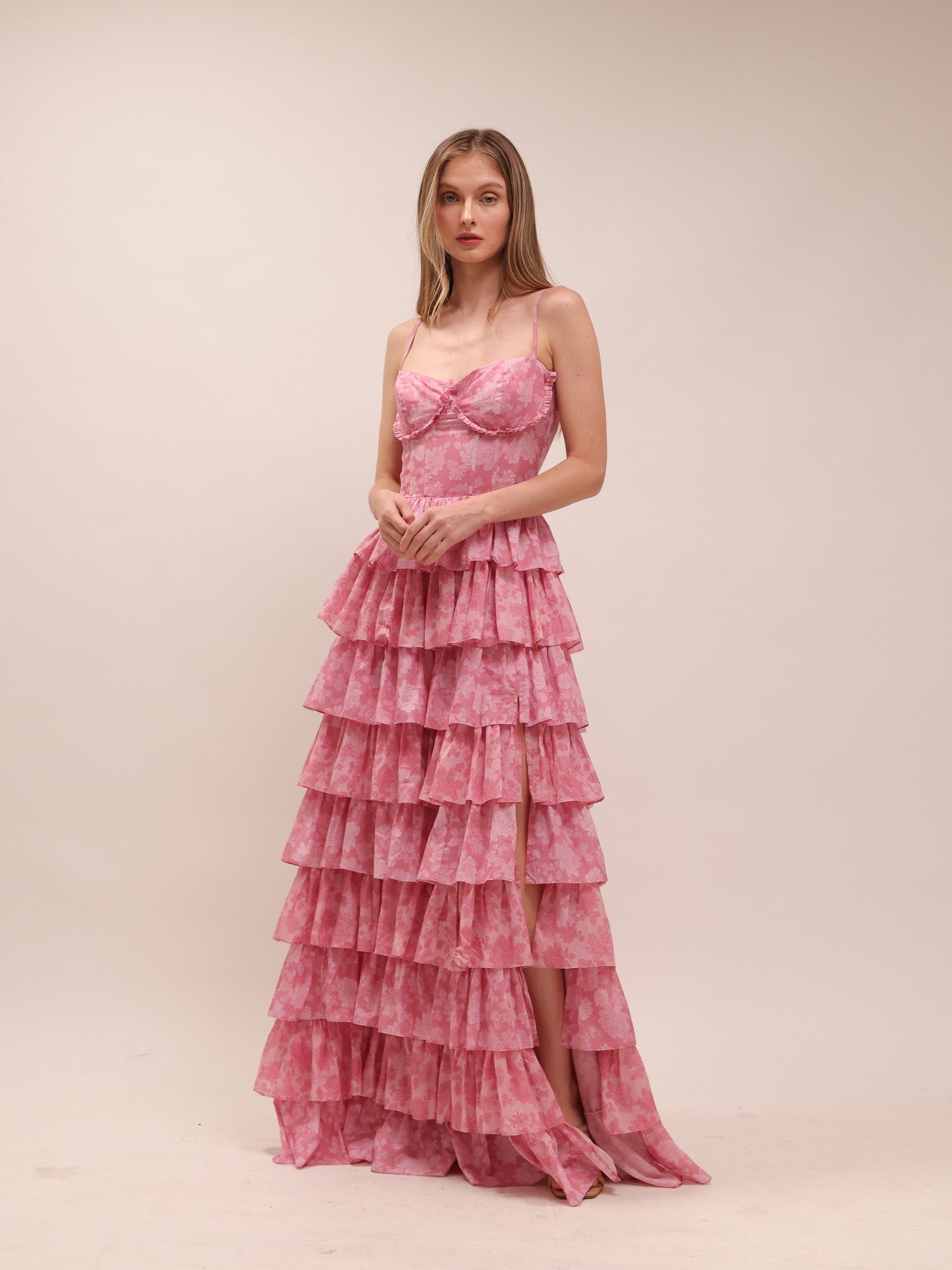 The Josephine Dress in Pink Peony