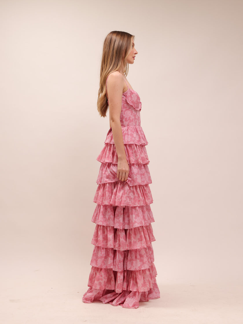 The Josephine Dress in Pink Peony