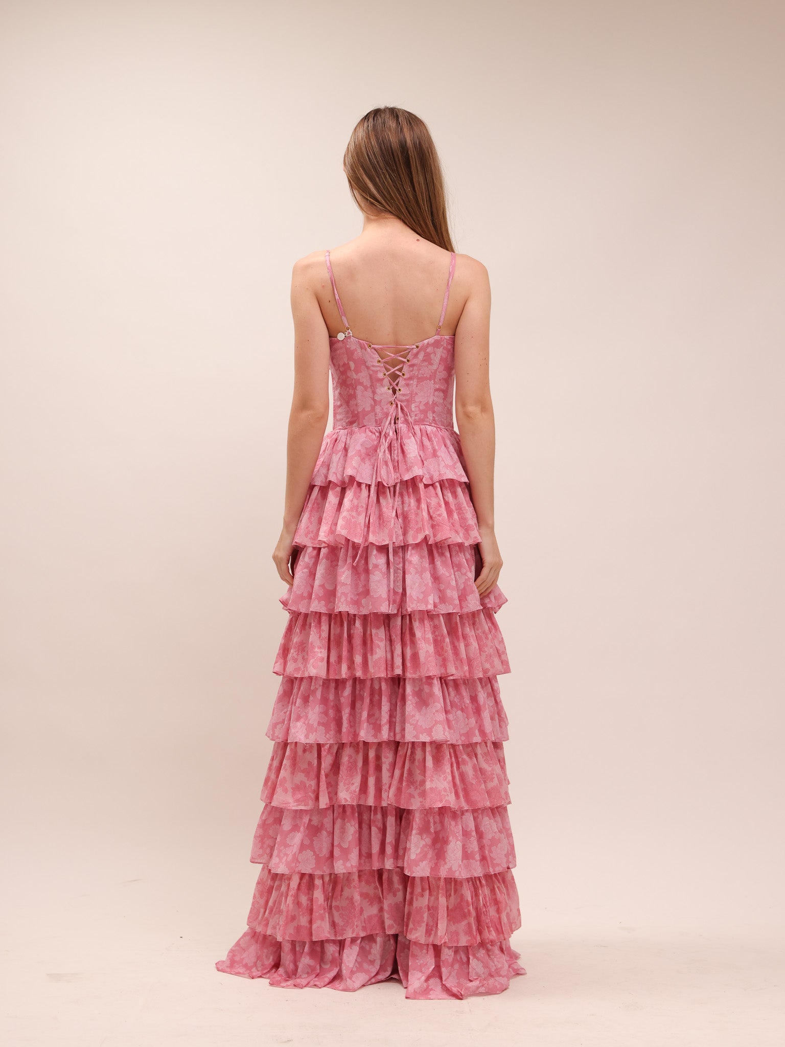 The Josephine Dress in Pink Peony