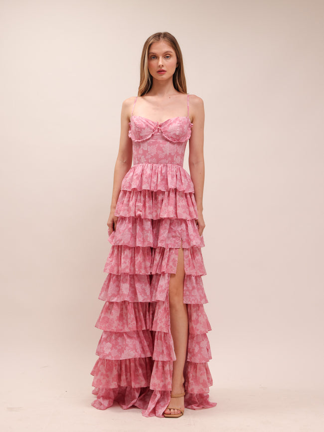 The Josephine Dress in Pink Peony