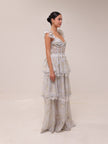 The Jolie Dress in Victorian Blue Roses