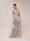 The Jolie Dress in Victorian Blue Roses