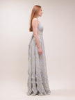 The Carmen Dress in Victorian Blue Roses