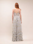 The Carmen Dress in Victorian Blue Roses