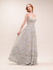 The Carmen Dress in Victorian Blue Roses