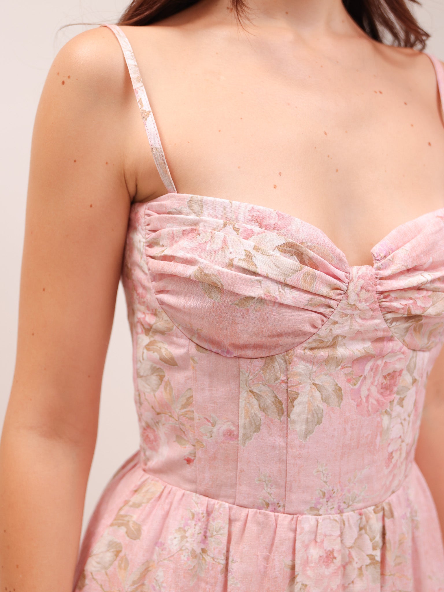 The Lorenza Dress in Light Pink Tapestry Rose