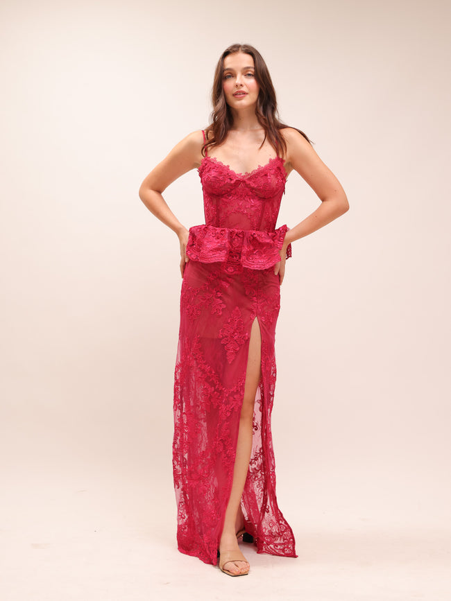 Ophilia Lace Corset in Vivacious