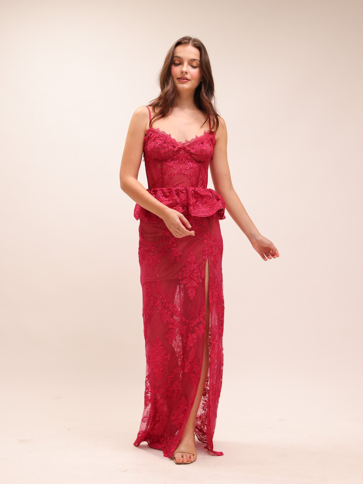 Ophilia Lace Corset in Vivacious