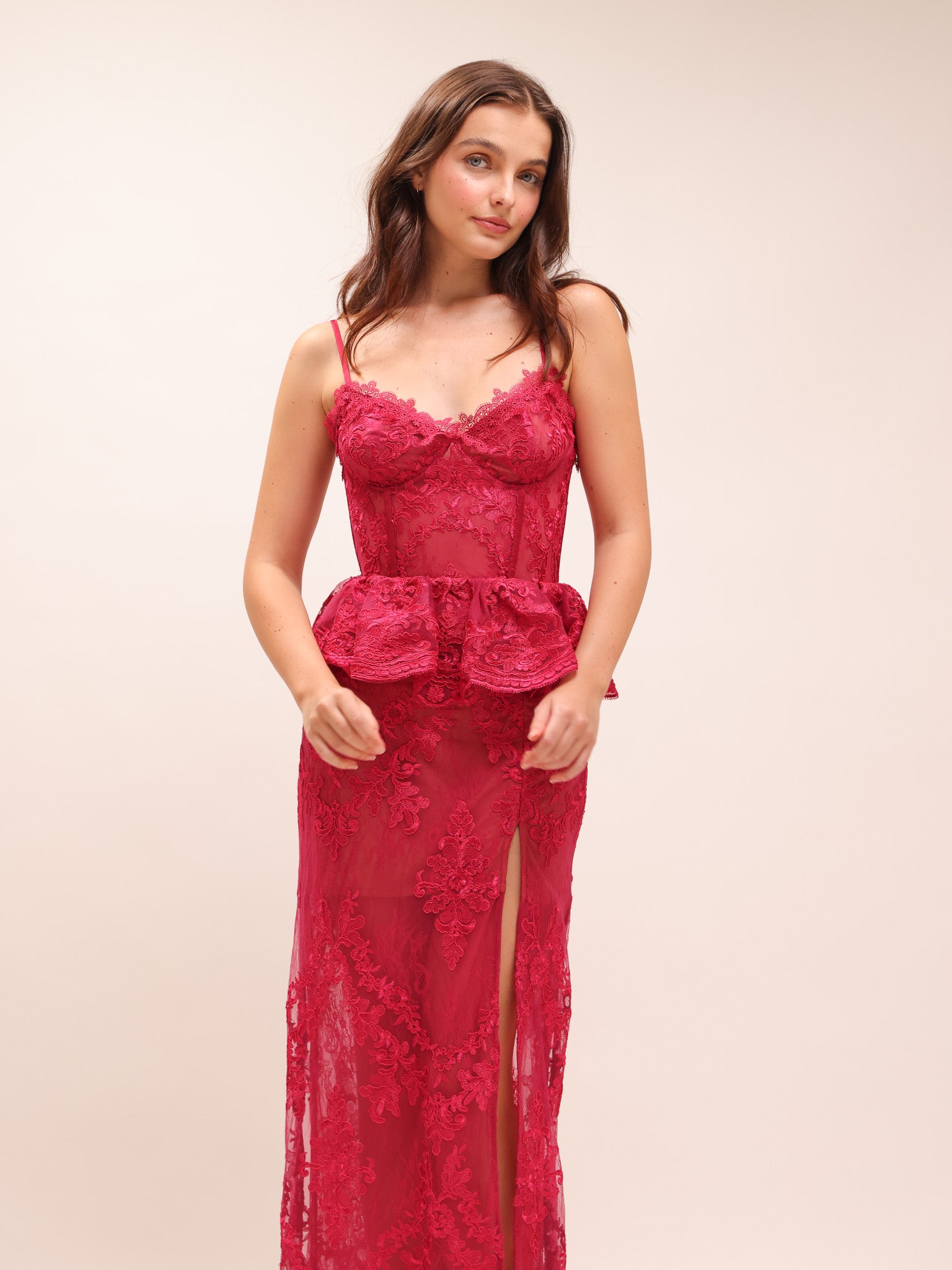 Ophilia Lace Corset in Vivacious