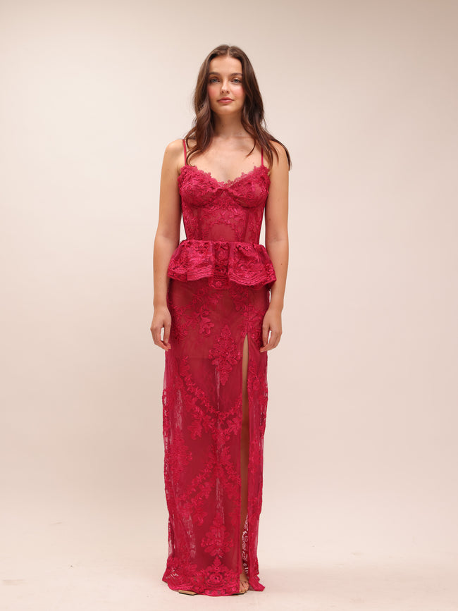 Ophilia Lace Corset in Vivacious