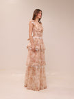 The Jolie Dress in Peach Tapestry