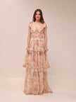 The Jolie Dress in Peach Tapestry