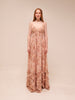 The Carmen Dress in Peach Tapestry
