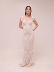 The Romanza Dress in White Chantilly Lace