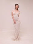 The Romanza Dress in White Chantilly Lace