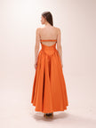 The Valencia Dress in Sunset Orange