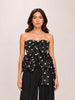 Colette Bow Top In Black Polka
