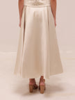 Box Pleat Midi Skirt