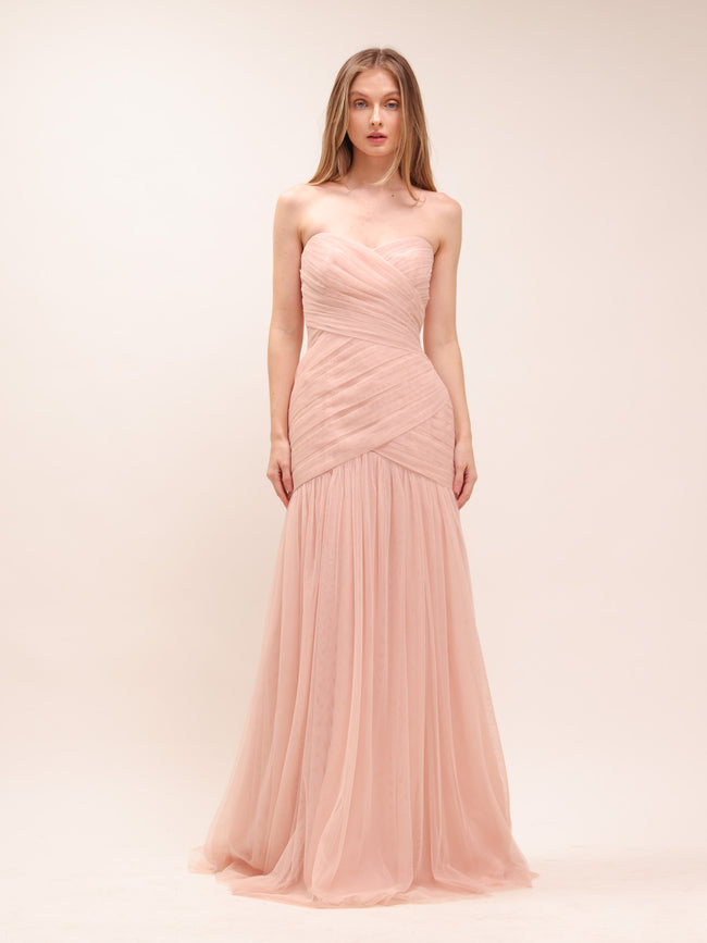 Sweetheart Pleated Dress