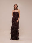 Jodie Polka Dot Chiffon Mermaid Dress