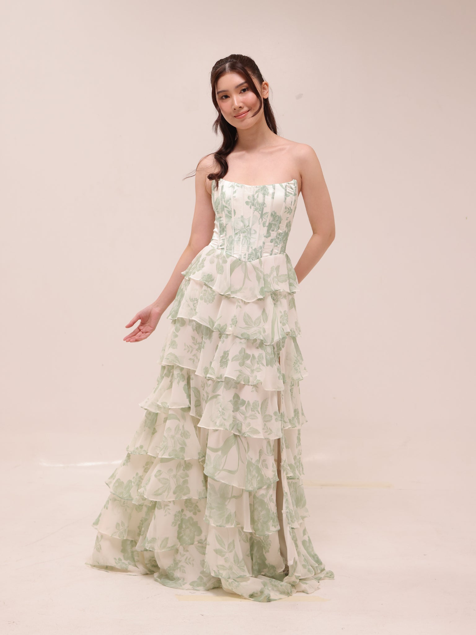 Lilyana Flora Chiffon Dress