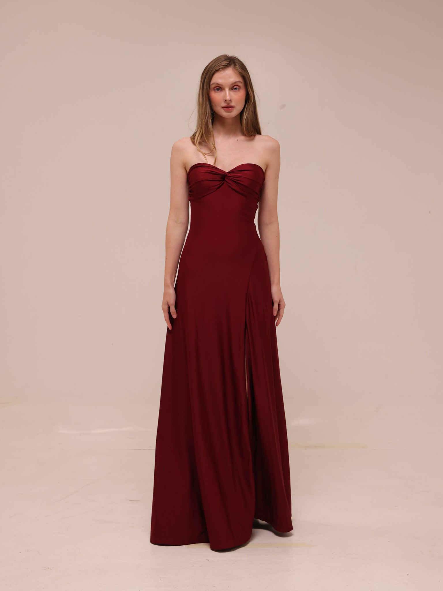 Madeline Strapless Tie-Back A-Line Dress
