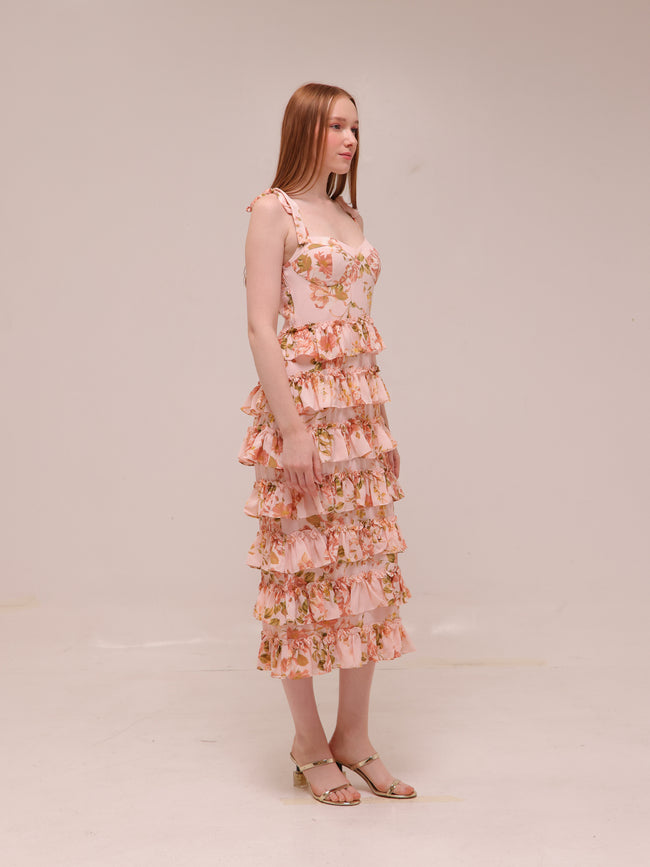 The Masie Floral Midi Dress