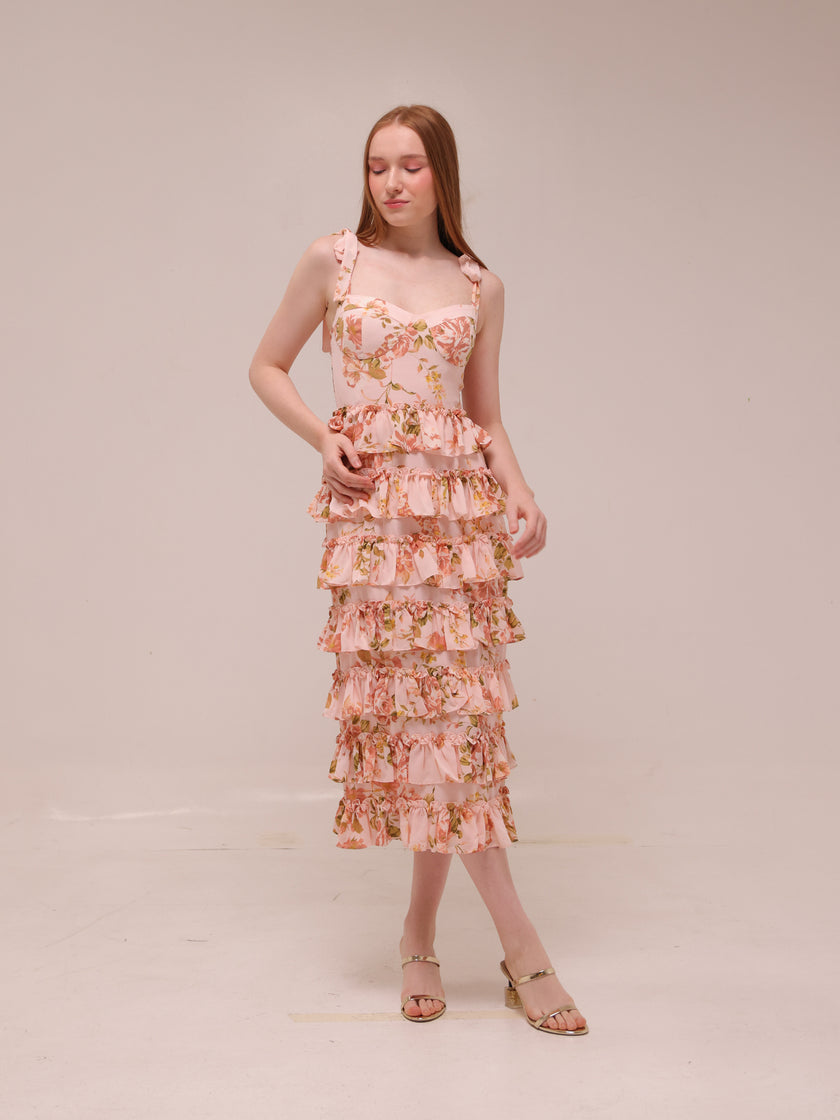The Masie Floral Midi Dress