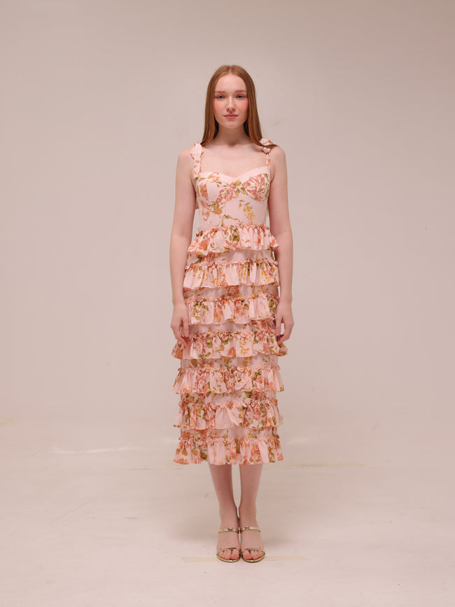 The Masie Floral Midi Dress