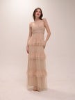 Gillian Sleeveless Ruffled A-Line Tulle Formal Dress