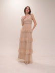 Gillian Sleeveless Ruffled A-Line Tulle Formal Dress
