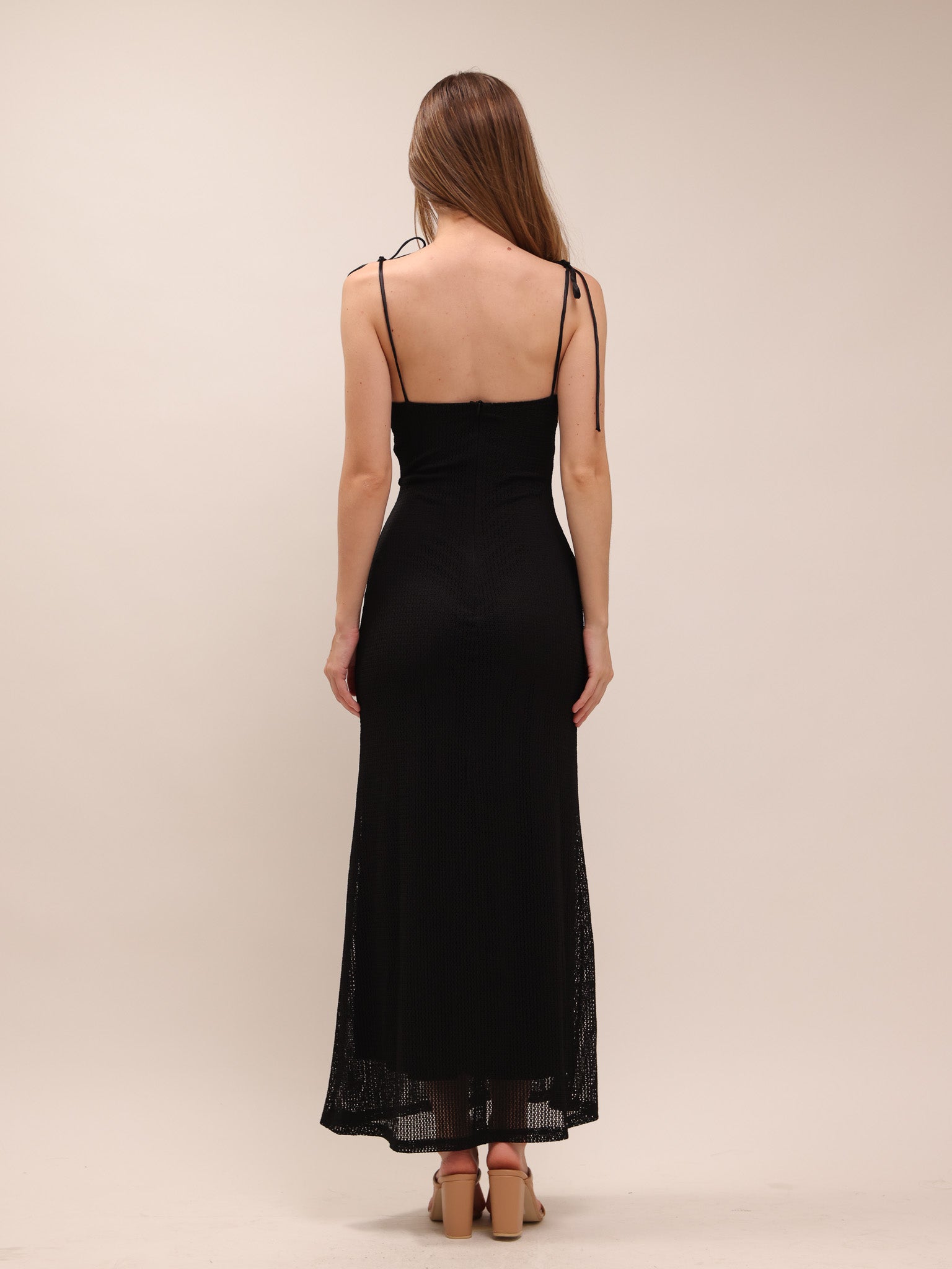 Noir Fleur Slip Dress
