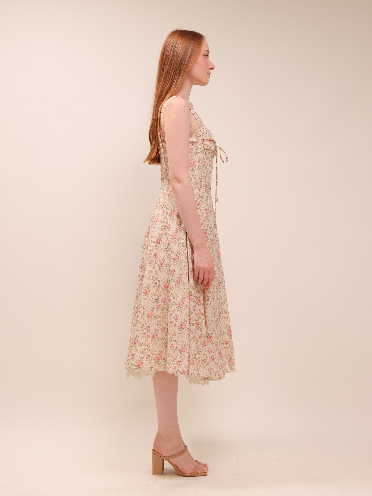 Blooming Corset Midi Dress