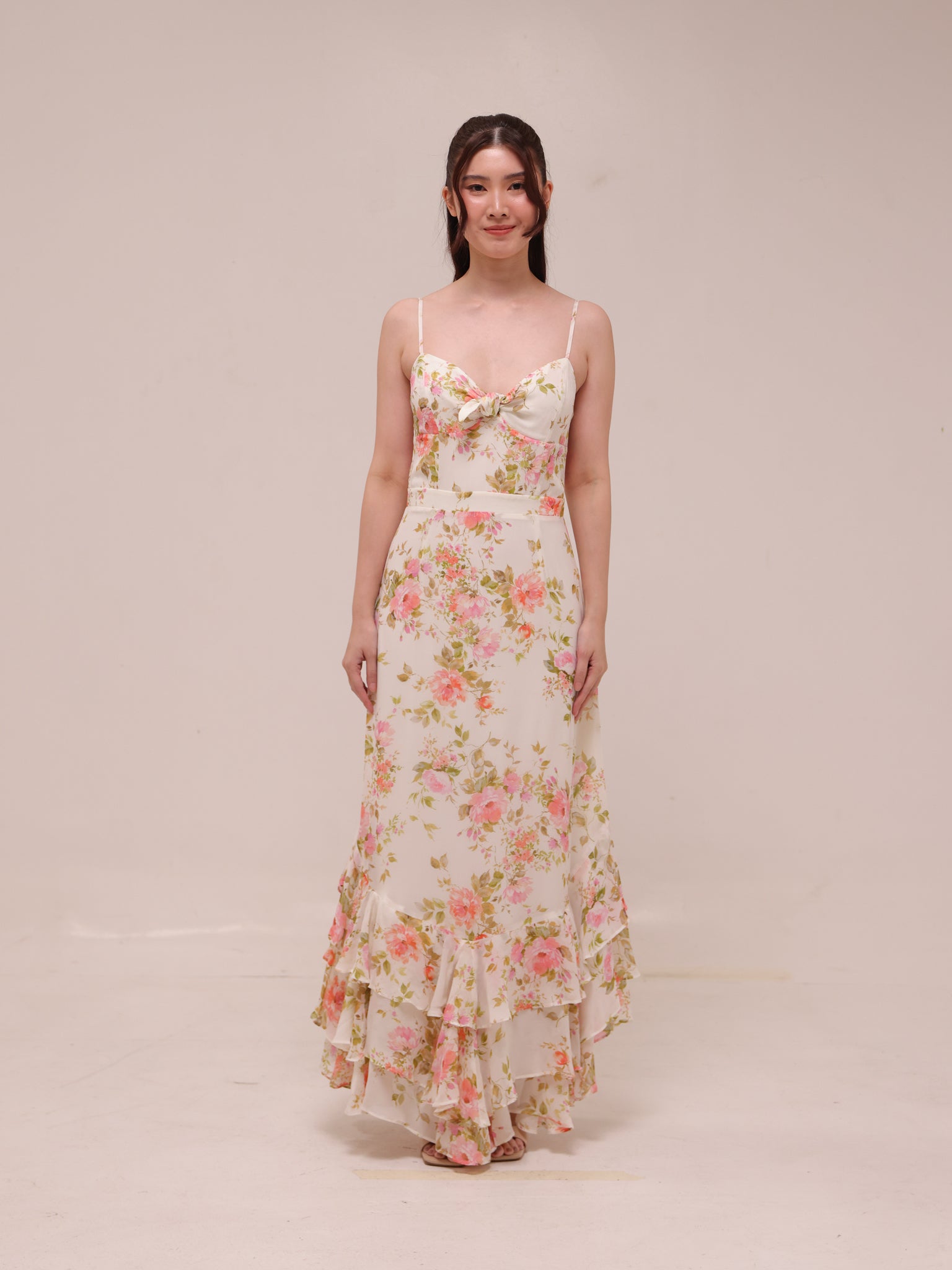 Carmela Floral Ruffle Maxi Dress