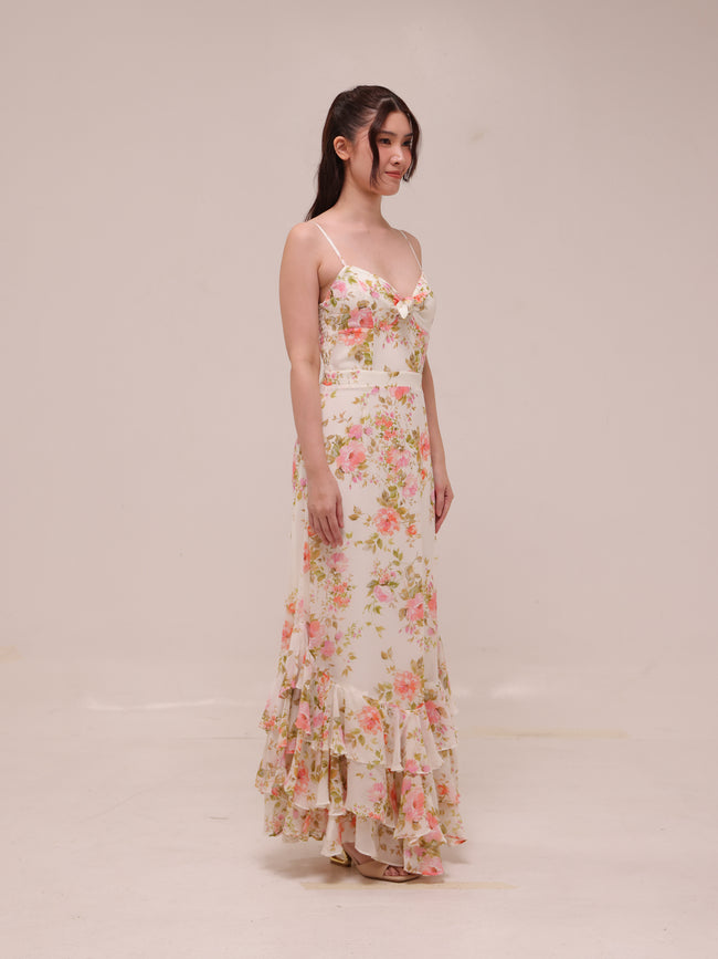 Carmela Floral Ruffle Maxi Dress