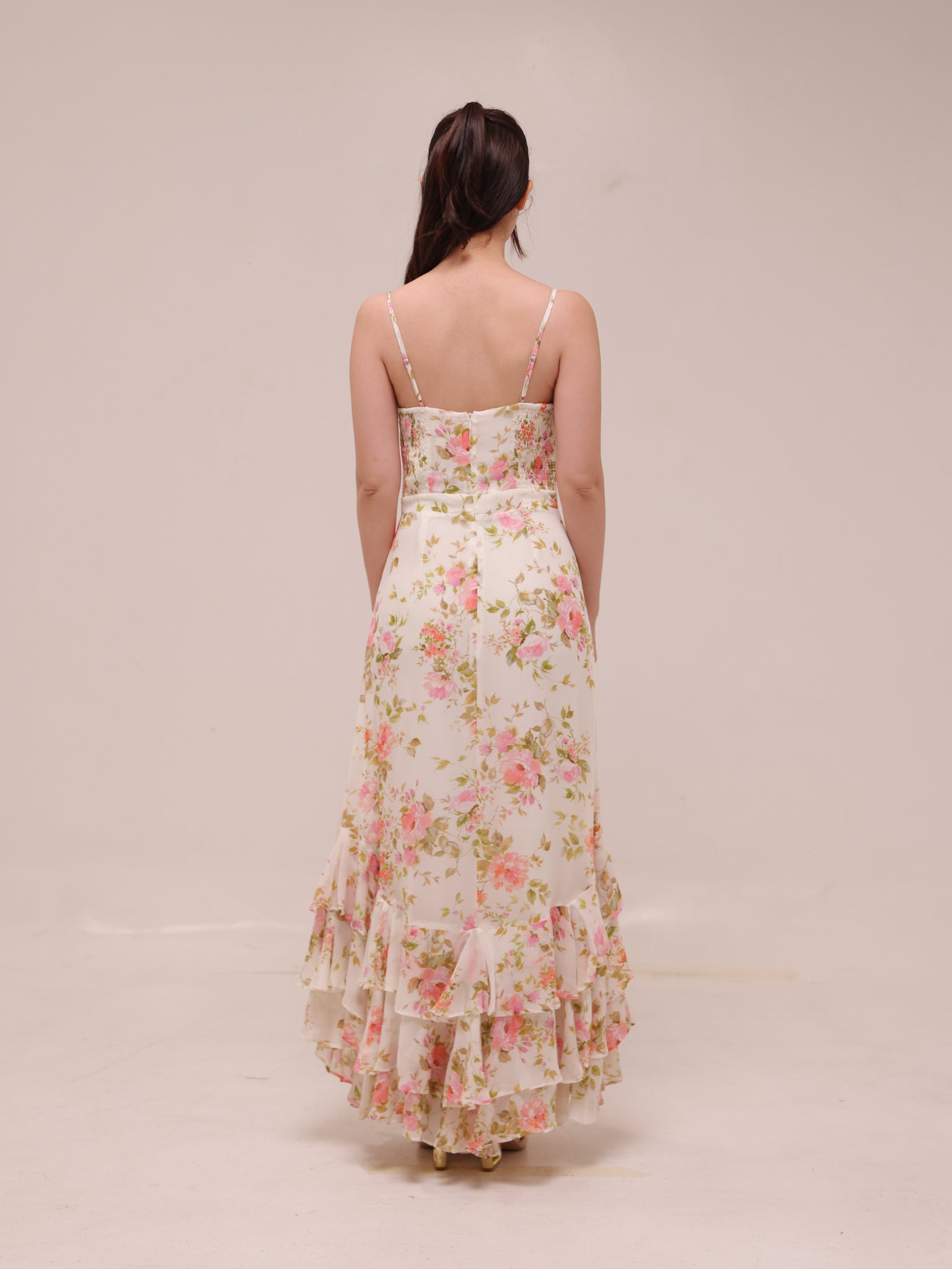 Carmela Floral Ruffle Maxi Dress