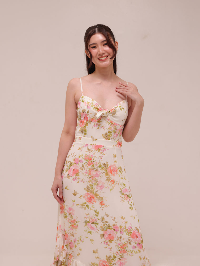 Carmela Floral Ruffle Maxi Dress