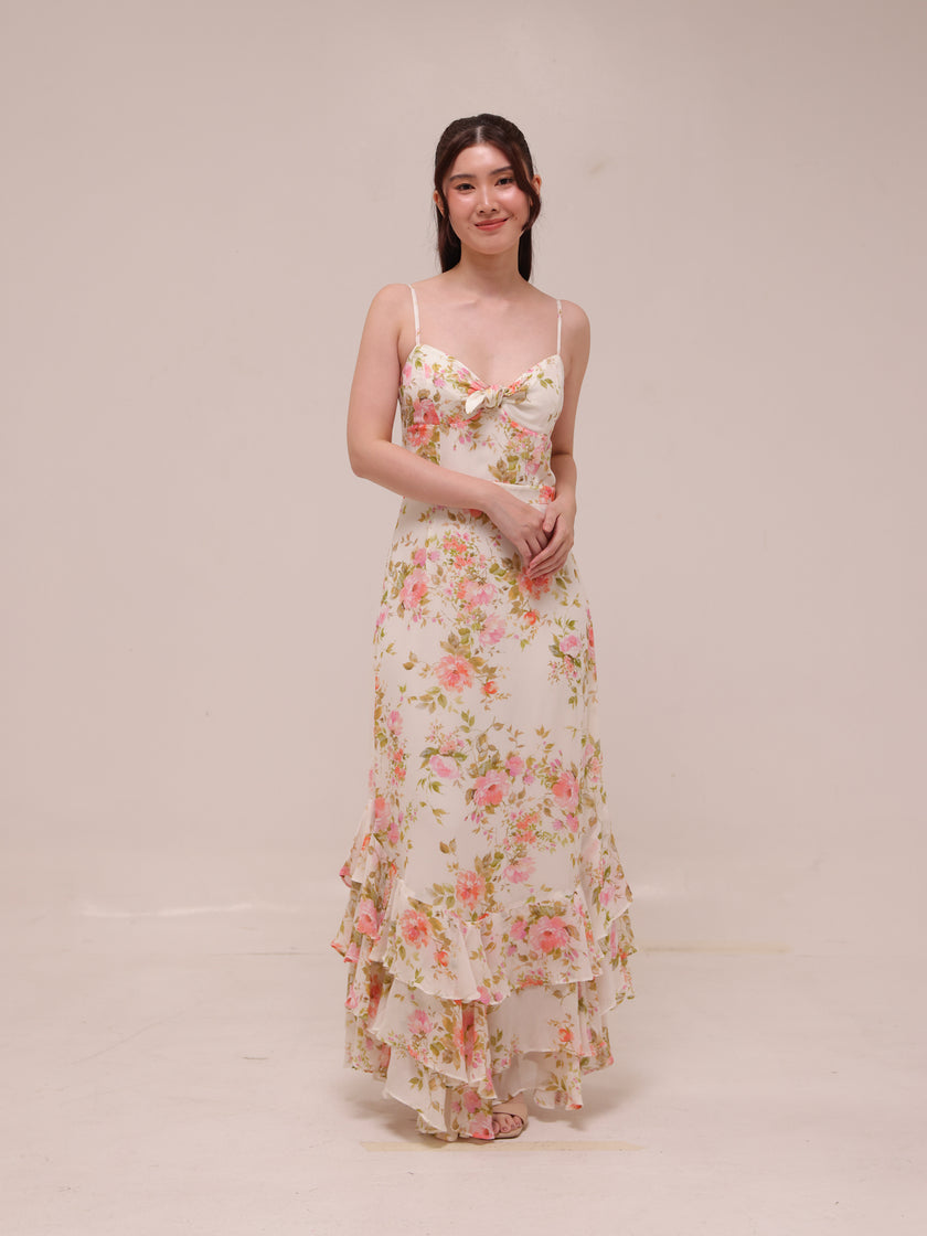 Carmela Floral Ruffle Maxi Dress