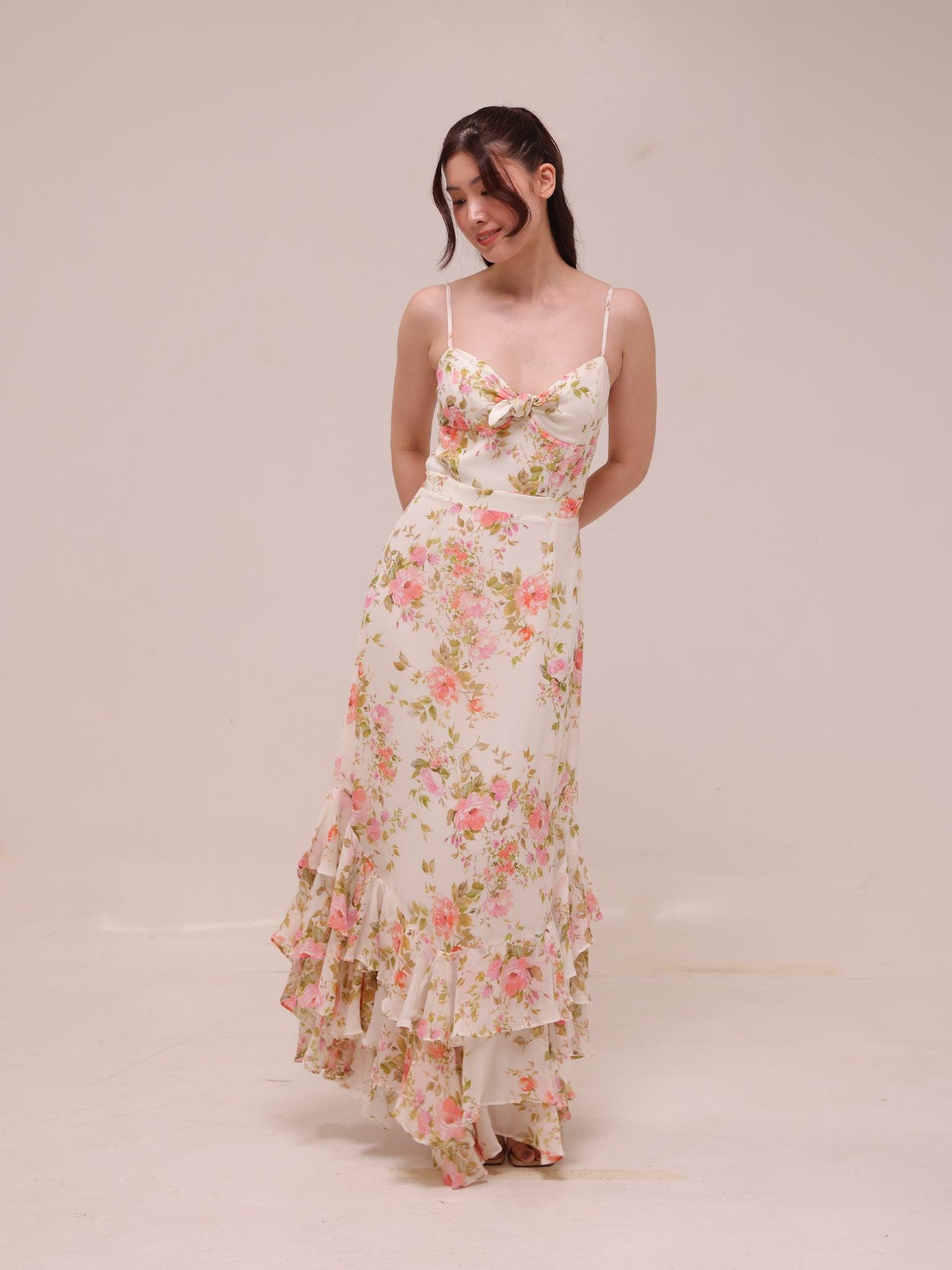 Carmela Floral Ruffle Maxi Dress