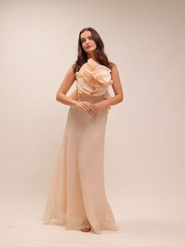 Crush Ruffle Halter Maxi Dress