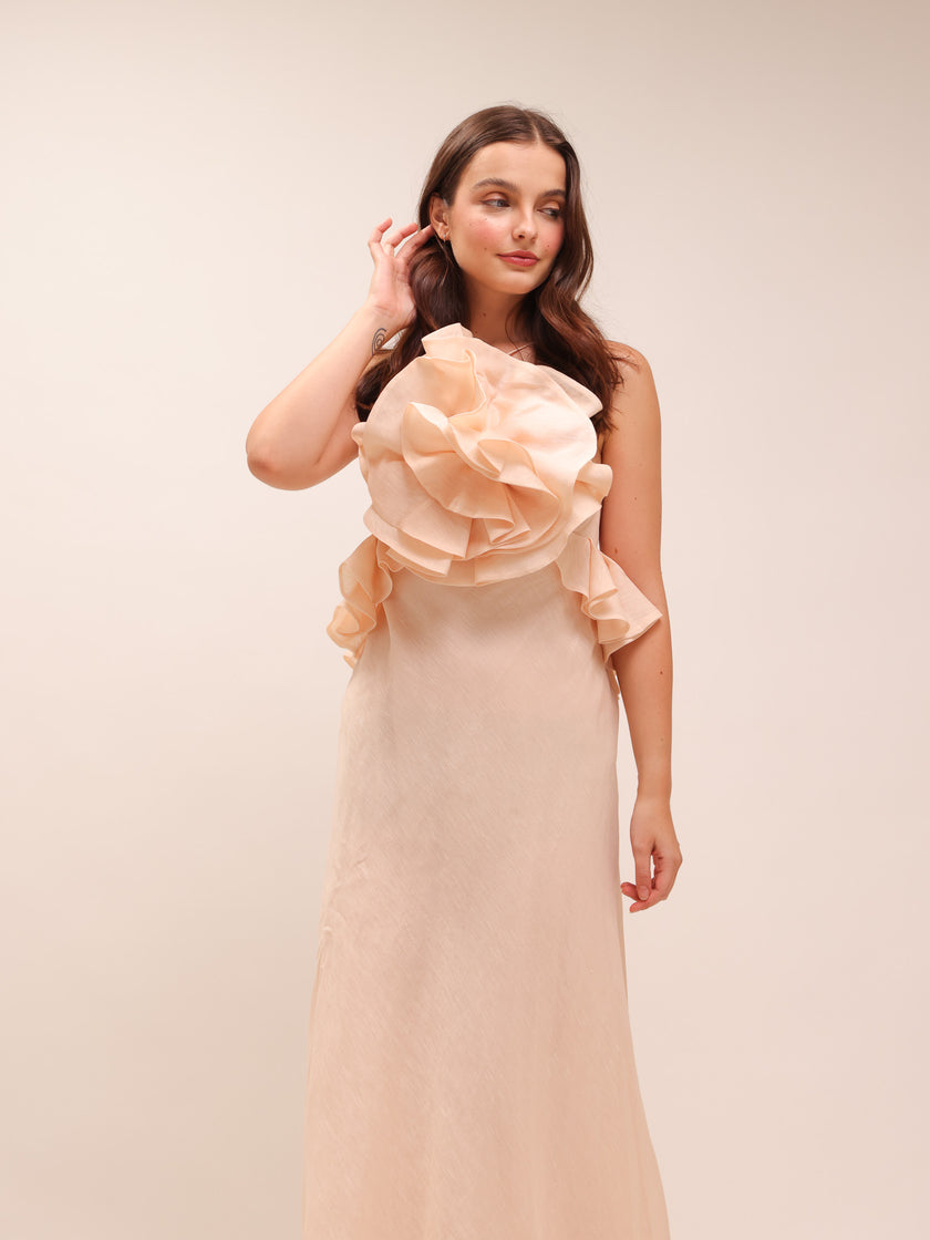 Crush Ruffle Halter Maxi Dress