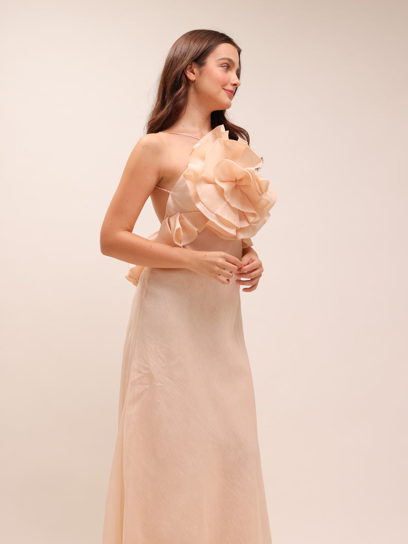 Crush Ruffle Halter Maxi Dress