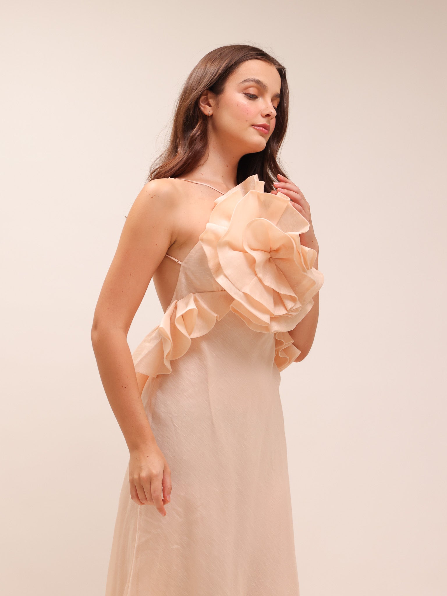 Crush Ruffle Halter Maxi Dress