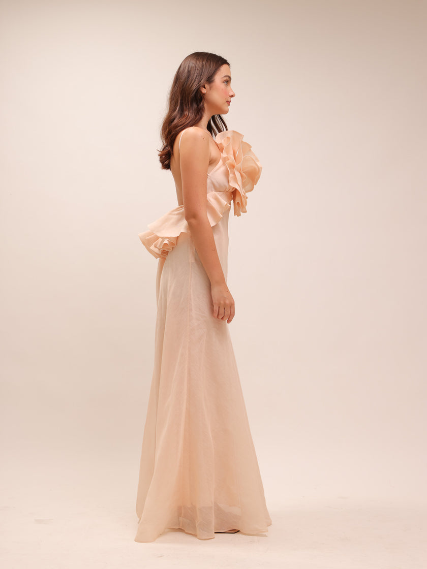 Crush Ruffle Halter Maxi Dress