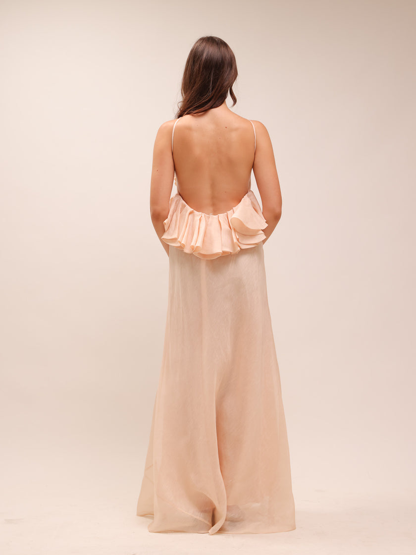 Crush Ruffle Halter Maxi Dress