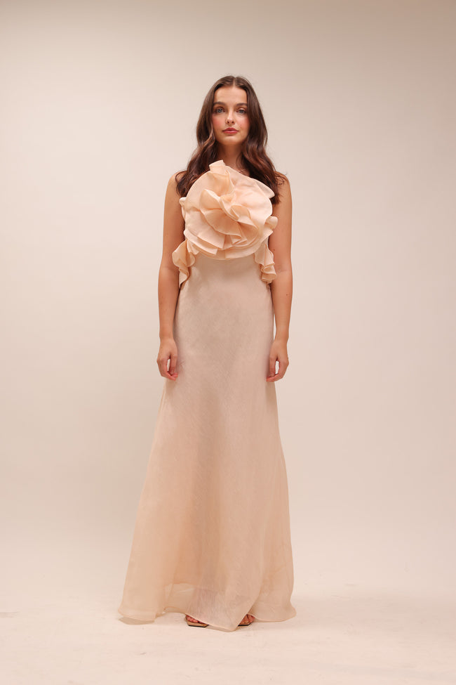Crush Ruffle Halter Maxi Dress