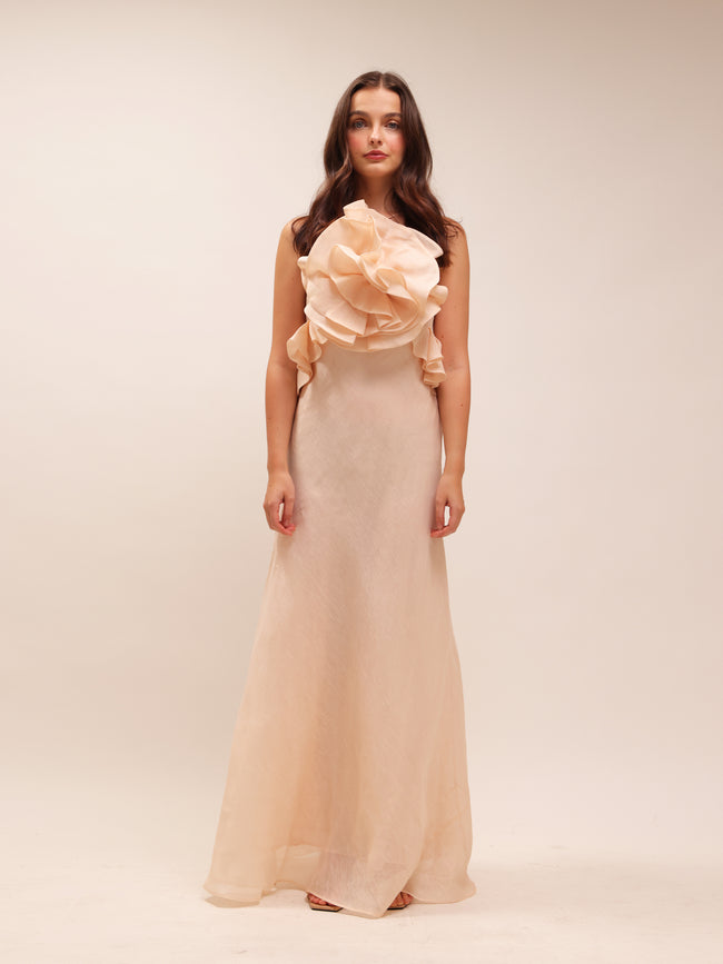 Crush Ruffle Halter Maxi Dress