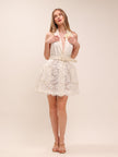 High Tide Tuxedo Mini Dress Ivory