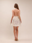 High Tide Tuxedo Mini Dress Ivory