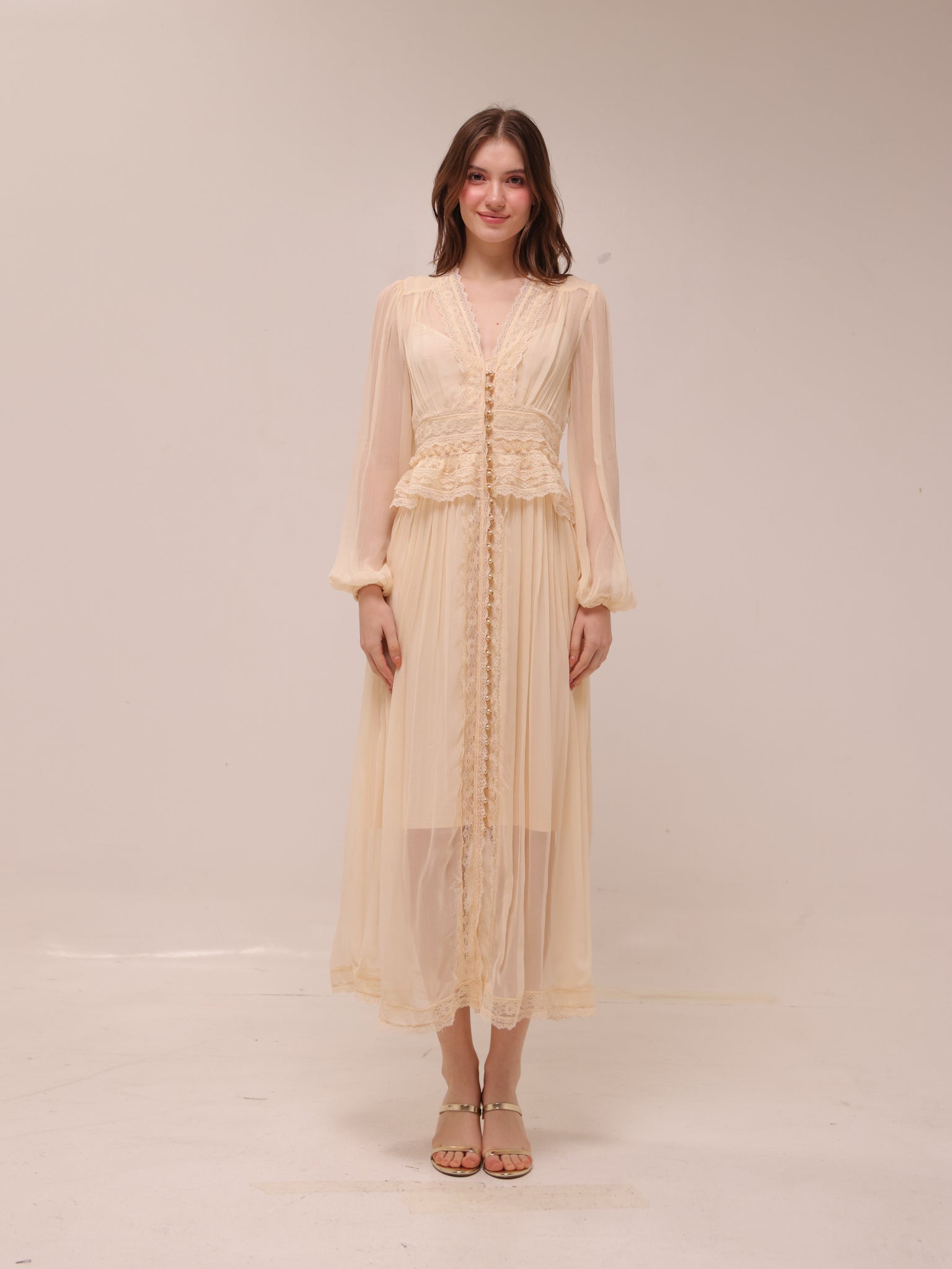 Natura V Neck Button